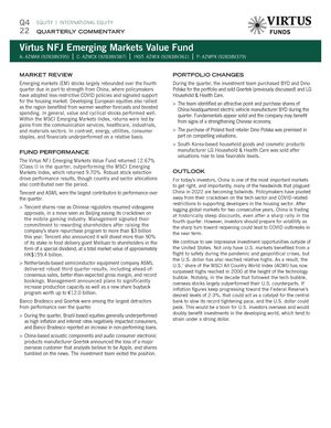 z - Cover Image: Virtus NFJ Emerging Markets Value Fund Commentary
