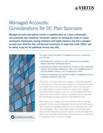 z - Cover Image: Managed Accounts: Considerations for DC Plan Sponsors